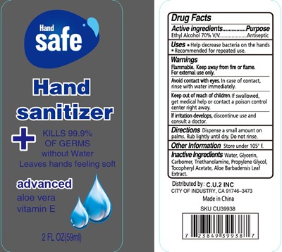 Image Of Label (Hand Safe Hand Sanitizer 2 Sizes 70)